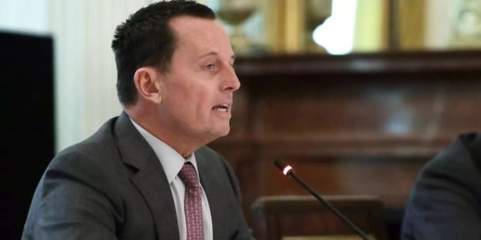 Grenell als kommissarischer Geheimdienstkoordinator bei einer Kabinettssitzung im Mai grenell