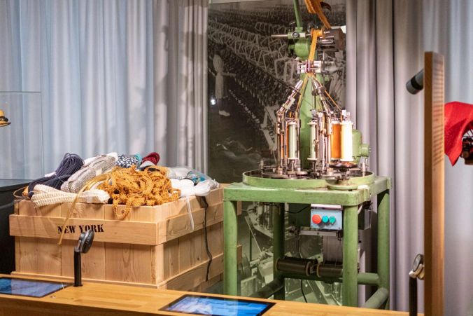 Eine alte Flechtmaschine aus der Geflechtfabrik Tressa AG in Villmergen.