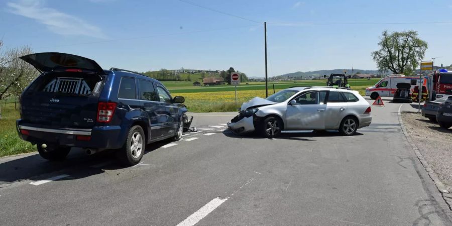 Verkehrsunfall zwischen Schötz und Ebersecken