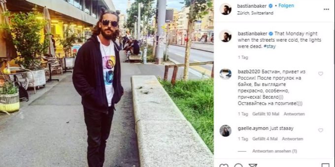 Bastian Baker beim Zürcher Lochergut mit langen Haaren und Bart. bastian baker