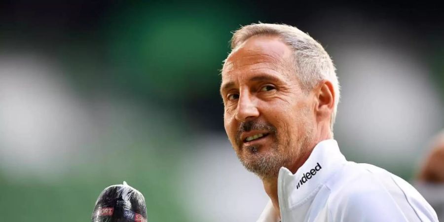 Will den Eintracht-Kader etwas verkleinern: Frankfurts Trainer Adi Hütter. Foto: Stuart Franklin/Getty Images Europe/Pool/dpa
