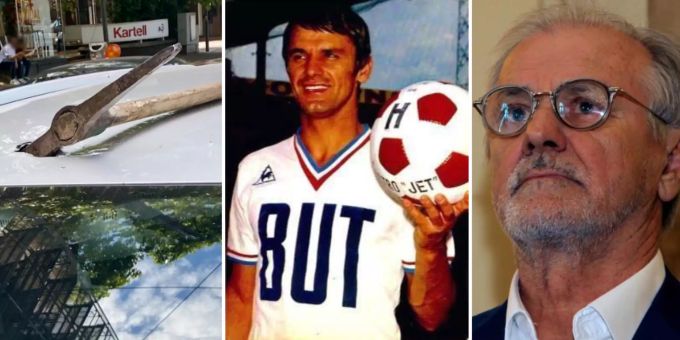 Der ehemalige Fussballer und Trainer Josip Skoblar (M. & r.) bedrohte vergangenen Samstag drei Falschparkerinnen und einen kleinen Jungen mit einem Pickel. (Symbolbild) Josip Skoblar