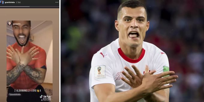 WC-Rolle, Tor, Adler! - Xhaka freut sich wieder über Serbien-Sieg