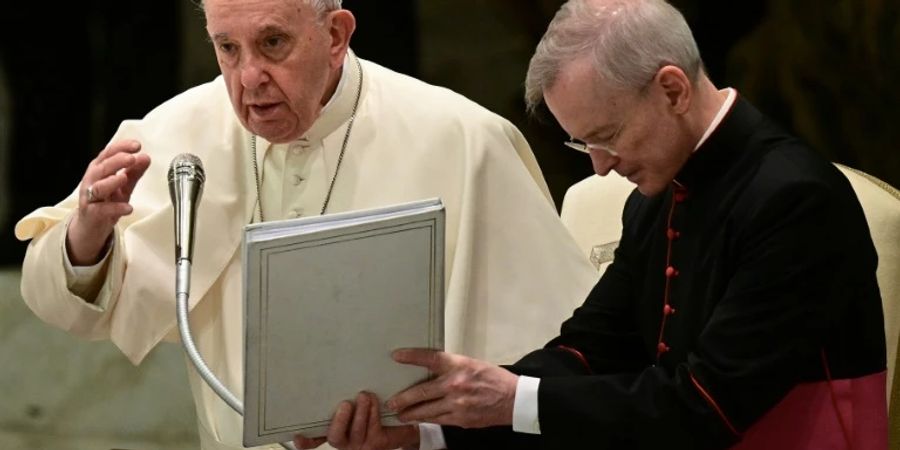 Papst Franziskus am 23. März im Vatikan