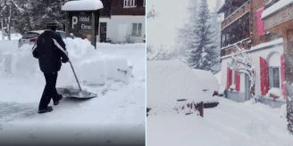 Nau.ch vor Ort - Schon über ein halber Meter Neuschnee in den Bergen