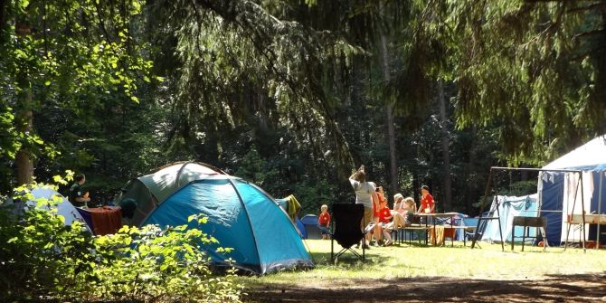 Zelte Camping Wald