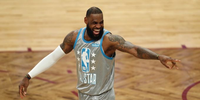 LeBron James während dem All-Star Game in der NBA. NBA All-Star Game