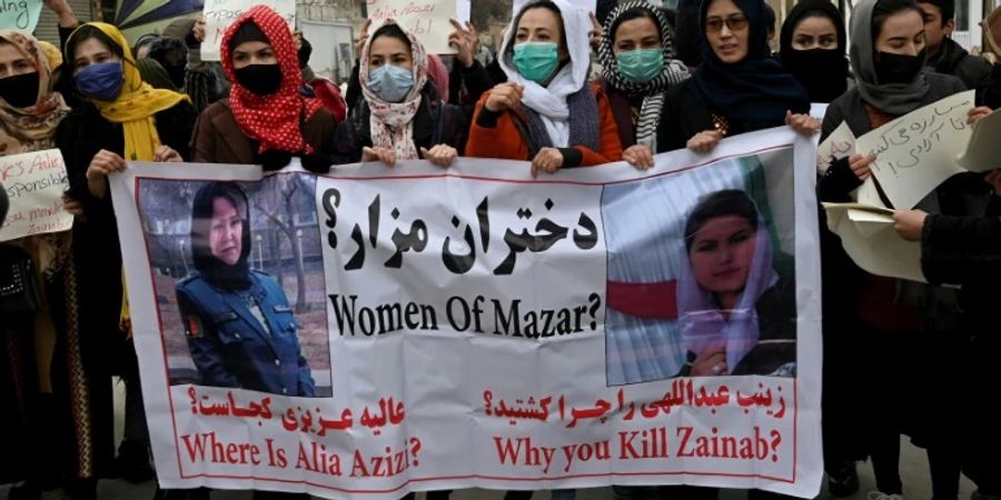 Demonstration für Frauenrechte in Afghanistan