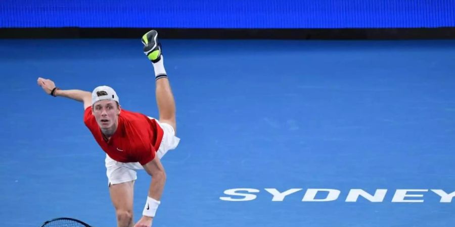Holte im Einzel einen Erfolg: Denis Shapovalov. Foto: Dean Lewins/AAP/dpa