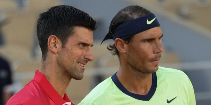 Novak Djokovic (l.) und Rafael Nadal (r.). Novak Djokovic