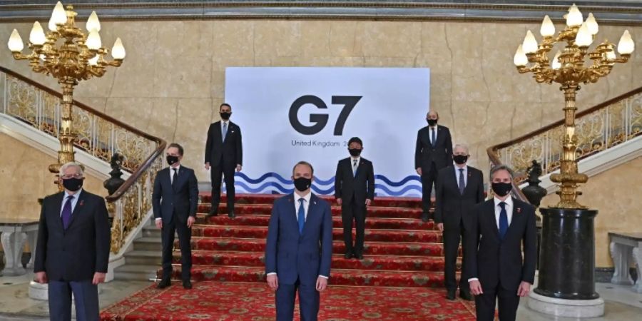 G7-Treffen unter Einhaltung der Abstandsregeln