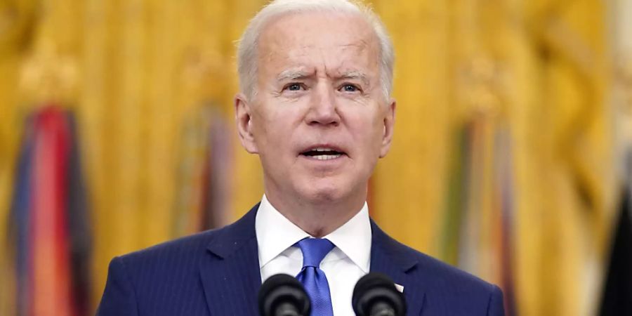 US-Präsident Joe Biden spricht während einer Veranstaltung zum Internationalen Frauentag im East Room des Weissen Hauses. Foto: Patrick Semansky/AP/dpa