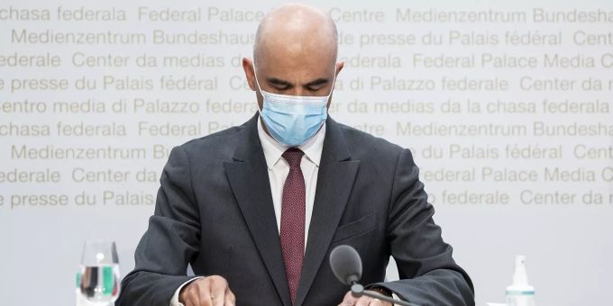 Bundesrat Alain Berset gab an der gestrigen Pressekonferenz die Öffnungsschritte für die Schweiz bekannt. Alain Berset Coronavirus