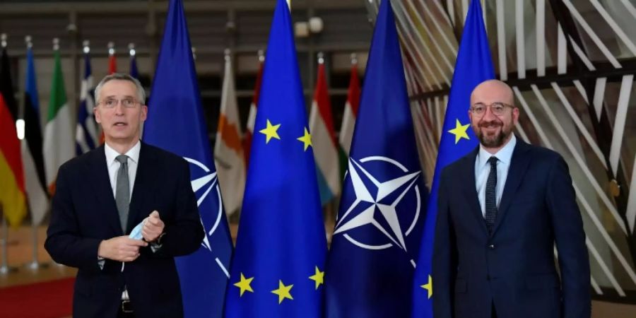 Nato-Generalsekretär Stoltenberg und EU-Ratschef Michel
