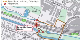 Wallisellen - Überführung Oberwies wird abgebrochen und neu gebaut