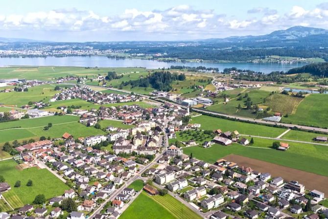Wangen SZ Luftaufnahme