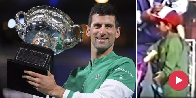 Süss! - Kleiner Djokovic übt das Tennisspielen