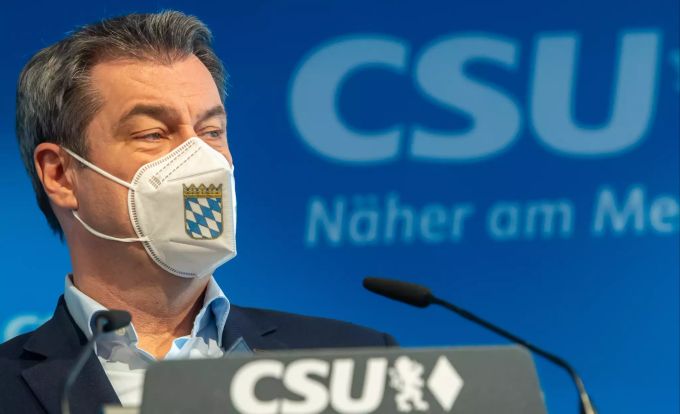 CSU-Chef Markus Söder wird den Kanzlerkandidaten Armin Laschet mit voller Kraft unterstützen. Markus Söder
