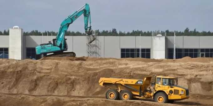 Tesla-Baustelle in Grünheide Tesla-Baustelle in Grünheide