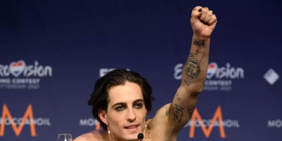 Der Sänger Damiano David beim ESC in Rotterdam. Foto: Soeren Stache/dpa-Zentralbild/dpa