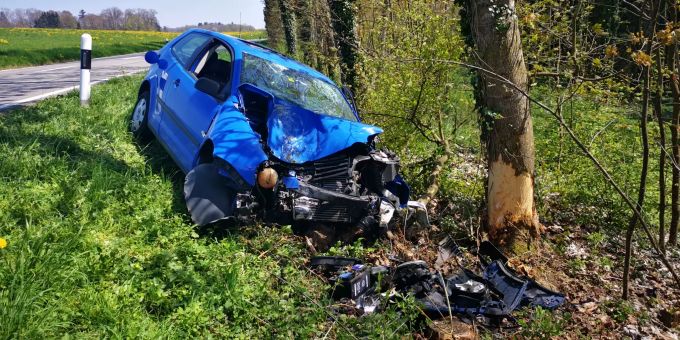 Die Autofahrerin musste ins Spital gebracht werden. Kantonspolizei Thurgau