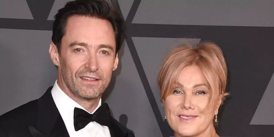 Hugh Jackman und seine Frau Deborra-Lee Furness (2017). Foto: Jordan Strauss/Invision/AP/dpa