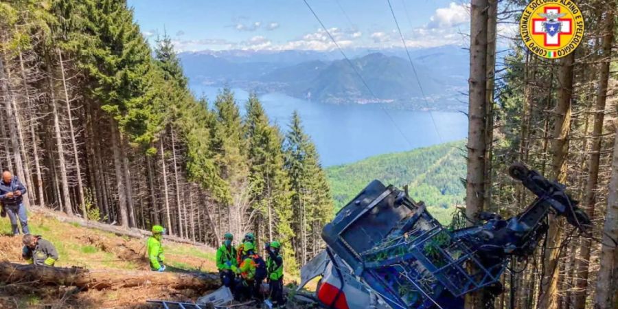 Die Absturzstelle im Wald oberhalb von Stresa.