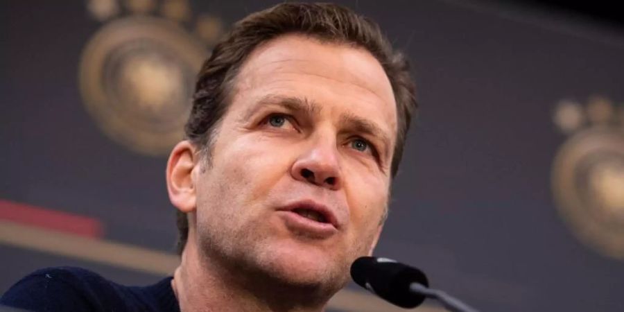 Oliver Bierhoff hat den deutschen Profi-Fussall in Schutz genommen. Foto: Marius Becker/dpa