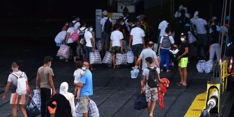 Flüchtlinge auf der italienischen Insel Lampedusa