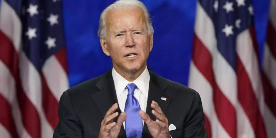 Herausforderer Joe Biden greift US-Präsident Donald Trump scharf an. Foto: Andrew Harnik/AP/dpa
