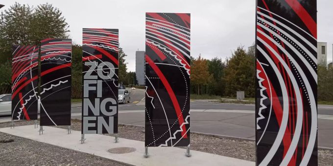 Kunst ziert neu den Kreisel Strengelbacherstrasse.