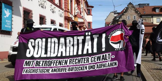 Demo der Antifa in Erfurt