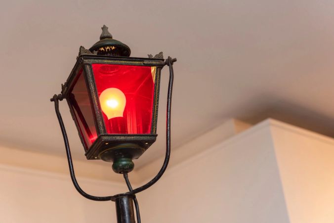 Die rote Laterne des Feuerwehrkommandanten.