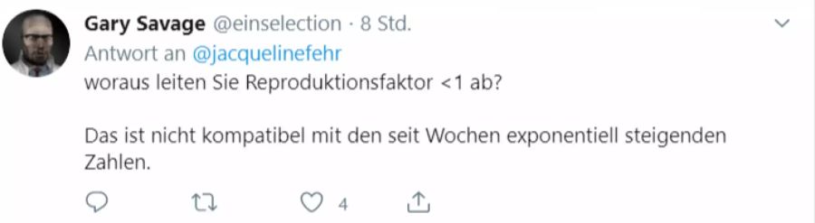 Auch dieser User ist nicht mit Fehr einverstanden.