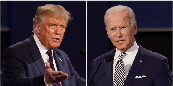 Am Donnerstagabend (Ortszeit) findet das zweite und letzte TV-Duell zwischen Donald Trump und Joe Biden statt. Donald Trump Biden TV-Duell