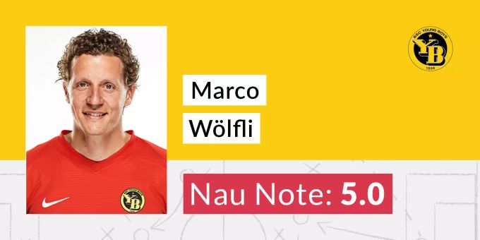 Die Nau-Note für Marco Wölfli von YB. YB Luzern