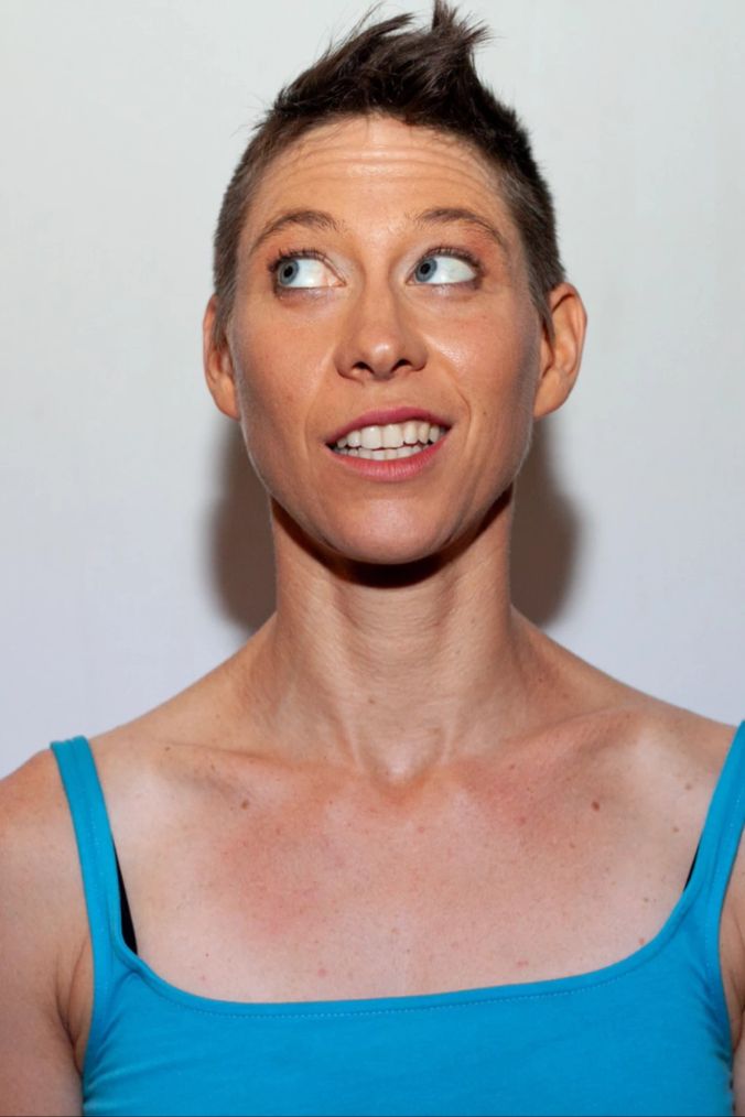 Portrait von Jeanine Ebnöther Trott nach ihrer ersten Solo Performance.