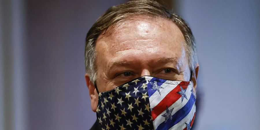 ARCHIV - Mike Pompeo, Aussenminister der USA, verlässt Ende Juli ein Treffen des UN-Sicherheitsrates. Foto: Mike Segar/Pool Reuters/AP/dpa