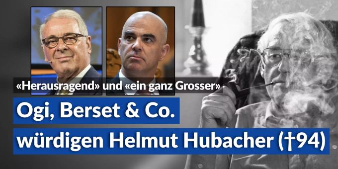 «Ein ganz Grosser» - Ogi, Berset & Co. würdigen Helmut Hubacher (†94) «Ein ganz Grosser» - Ogi, Berset & Co. würdigen Helmut Hubacher (†94)