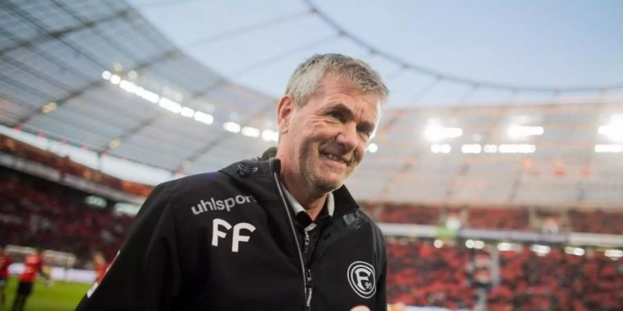 Düsseldorfs Trainer Friedhelm Funkel erwartet gegen Nürnberg eine unangenehme Aufgabe. Foto: Rolf Vennenbernd