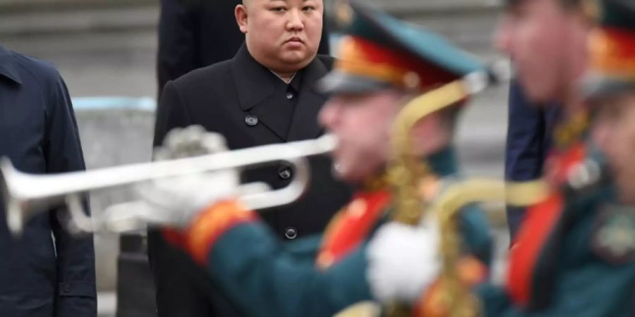 Begrüssungszeremonie für Kim Jong Un in Wladiwostok
