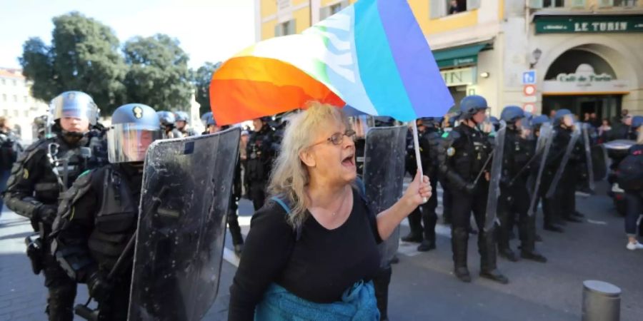 Geneviève Legay bei der «Gelbwesten»-Demo in Nizza