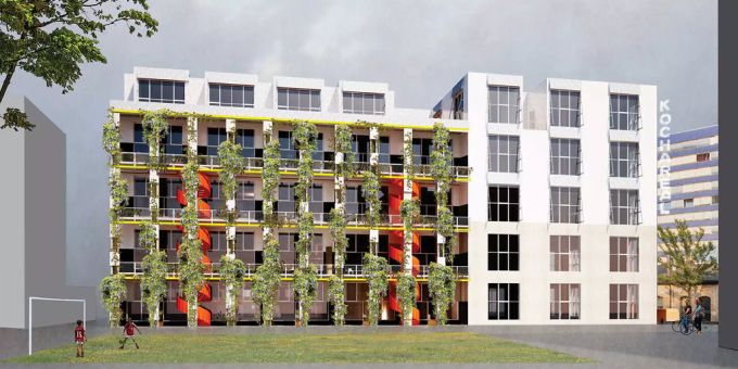 Das Projekt «BLAUREGEN» des Architekturbüros ARGE Käferstein & Meister AG für das Koch-Areal in Zürich. Koch Areal
