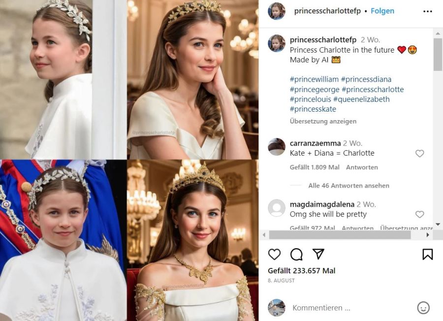 So könnte Prinzessin Charlotte als Teenager aussehen.