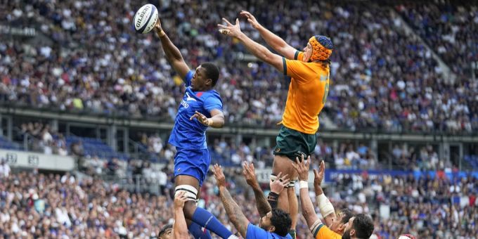 Der Gastgeber Frankreich eröffnet am Freitag das WM-Turnier im Rugby. (Archivbild) Rugby Teams in Aktion.
