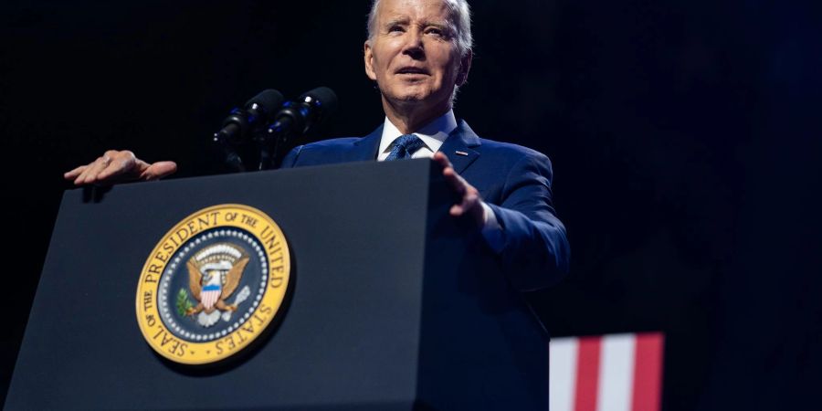 US-Präsident Joe Biden hält eine Rede über Demokratie.