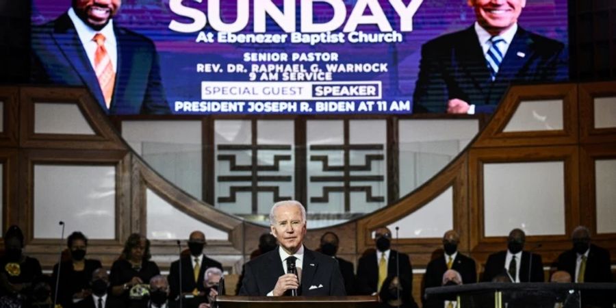 Biden in der Ebenezer Baptist Church in Atlanta