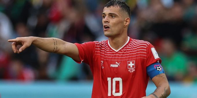 Granit Xhaka sorgt während der WM 2022 im Kosovo für Wirbel. WM 2022