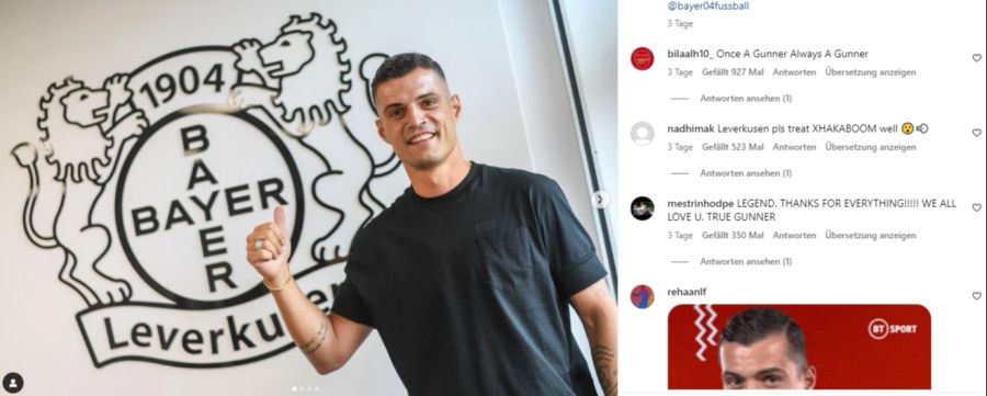 Mitte August startet Granit Xhaka in mit Leverkusen in die Bundesliga-Saison.