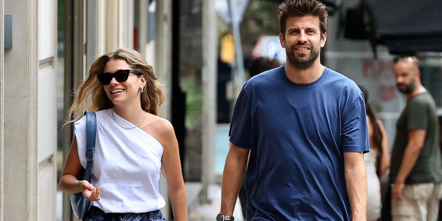 Ex-Fussballer Piqué gesichtet mit seiner neuen in Barcelona, Spanien.